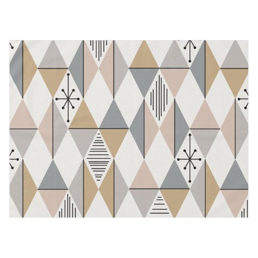 Atomic Age Art Diamonds Silver Gold Tafelkleed (Voorkant (Horizontaal))