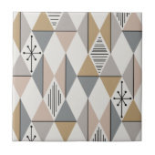 Atomic Age Art Diamonds Silver Gold Tegeltje (Voorkant)