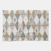 Atomic Age Art Diamonds Silver Gold Theedoek (Horizontaal)
