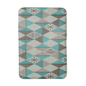 Atomic Age Art Diamonds Turquoise Grey Badmat (Voorkant Verticaal)