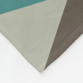 Atomic Age Art Diamonds Turquoise Grey Fleece Deken (Hoek)