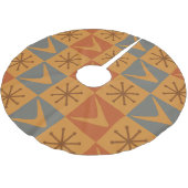 Atomic Age Checkered Boomerangs Verbrand Sinaasapp Kerstboom Rok (Gekanteld)