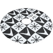 Atomic Age Checkered Boomerangs Zwart Wit Kerstboom Rok (Gekanteld)