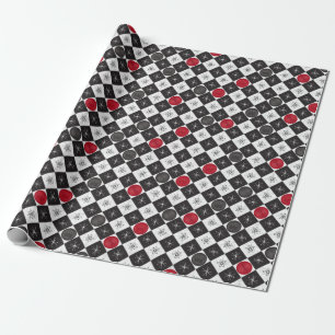 Atomic Age Checkers Cadeaupapier