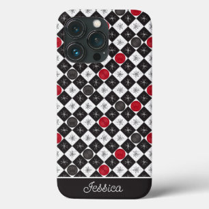 Atomic Age Checkers Case-Mate iPhone Case