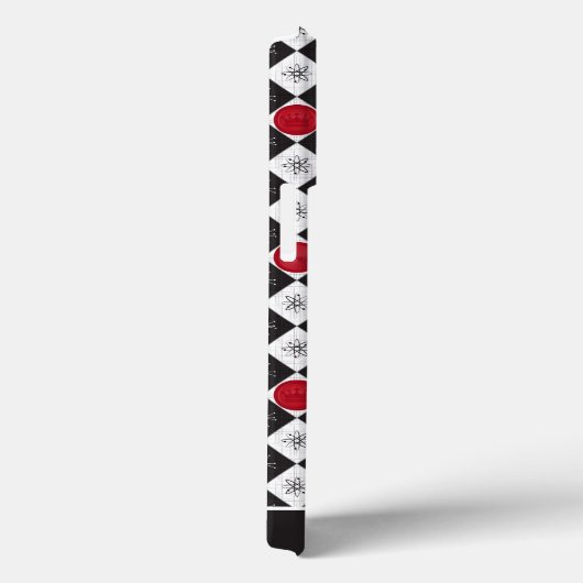 Atomic Age Checkers Case-Mate iPhone Case (Achterkant / Rechts)