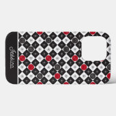 Atomic Age Checkers Case-Mate iPhone Case (Achterkant (horizontaal))