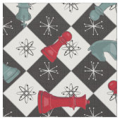 Atomic Age Checkers Stof (Close Up)