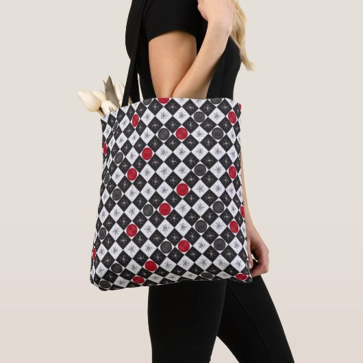 Atomic Age Checkers Tote Bag (Dichtbij)