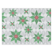 Atomic Age Christmas Holly Silver Tafelkleed (Voorkant (Horizontaal))