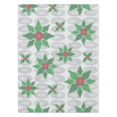Atomic Age Christmas Holly Silver Tafelkleed (Voorkant)