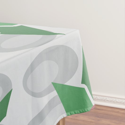 Atomic Age Christmas Holly Silver Tafelkleed (Voorbeeld)