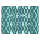 Atomic Age Diamond Columns Blauwgroen Tafelkleed (Voorkant (Horizontaal))
