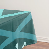 Atomic Age Diamond Columns Blauwgroen Tafelkleed (Voorbeeld)
