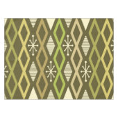 Atomic Age Diamond Columns Olijfgroen Tafelkleed (Voorkant (Horizontaal))