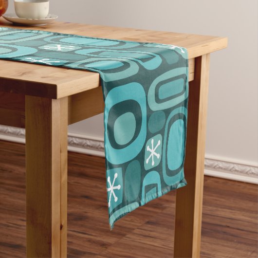 Atomic Age Fieldstones Blauwgroen Korte Tafelloper (Voorbeeld)