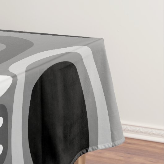 Atomic Age Fieldstones Zwart Wit Tafelkleed (Voorbeeld)