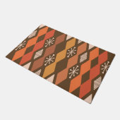 Atomic Age Geometrisch Bruin Sinaasappel Deurmat (Schuin)
