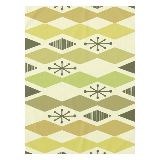 Atomic Age geometrische chartreuse Tafelkleed (Voorkant)