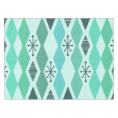 Atomic Age geometrische turquoise Tafelkleed (Voorkant (Horizontaal))