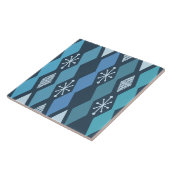 Atomic Age MCM Columns Blauwgroen Blauw Tegeltje (Zijkant)