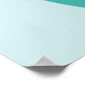 Atomic Age Mid Century Abstract Aqua Sinaasappel Poster (Hoek)