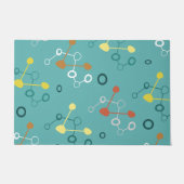 Atomic Age Pattern Turquoise Deurmat (Voorkant)