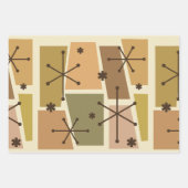 Atomic Age Pop Art Brown Inpakpapier Vel (Voorkant 3)