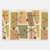 Atomic Age Pop Art Brown Inpakpapier Vel (Voorkant 2)