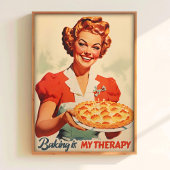 Atomic Age Print Funny Kitchen Wall Art Retro Prin