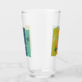 Atomic Age rechthoeken Boomerang sterren midden ee Glas (Rechts)