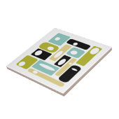 Atomic Age rechthoeken en ovalen midden eeuw Tegeltje (Zijkant)