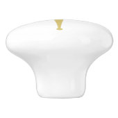 Atomic Age Retro 50s Starburst Single in Mustard Keramische Knop (Zijkant)