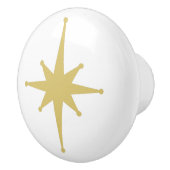 Atomic Age Retro 50s Starburst Single in Mustard Keramische Knop (Rechts)