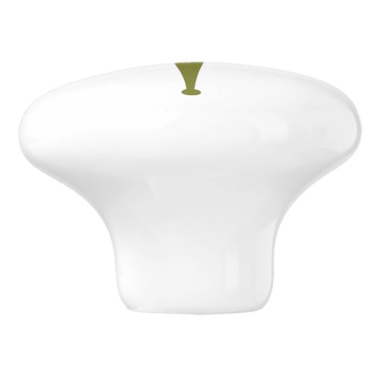 Atomic Age Retro 50s Starburst Single in Olive Keramische Knop (Zijkant)