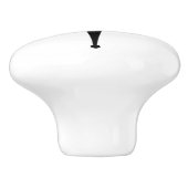 Atomic Age Retro 50s Starburst Single in zwart Keramische Knop (Zijkant)