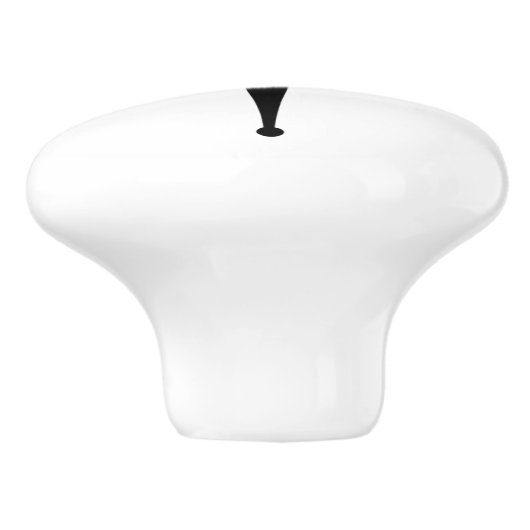 Atomic Age Retro 50s Starburst Single in zwart Keramische Knop (Zijkant)