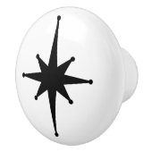 Atomic Age Retro 50s Starburst Single in zwart Keramische Knop (Rechts)