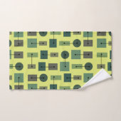 Atomic Age Simple Shapes Chartreuse Bad Handdoek (Handdoek)