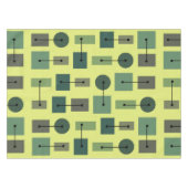 Atomic Age Simple Shapes Chartreuse Tafelkleed (Voorkant (Horizontaal))