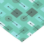 Atomic Age Simple Shapes Turquoise Korte Tafelloper (Hoek)