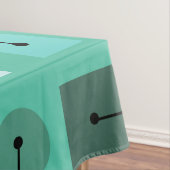 Atomic Age Simple Shapes Turquoise Tafelkleed (Voorbeeld)