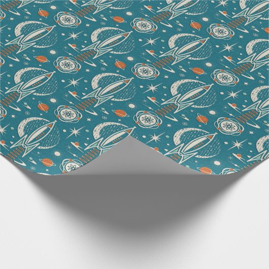 Atomic Age Space Exploration ©studioxtine Cadeaupapier (Hoek)