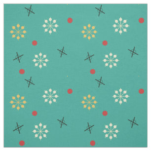 Atomic Age Sputnik Starbursts Turquoise Stof