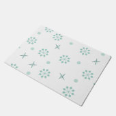 Atomic Age Sputnik Starbursts Winter Green Deurmat (Schuin)