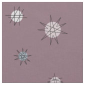 Atomic Age Starburst Planets Dark Mauve Stof (Close Up)