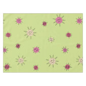 Atomic Age Starburst Planets Lime Green Tafelkleed (Voorkant (Horizontaal))