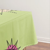 Atomic Age Starburst Planets Lime Green Tafelkleed (Voorbeeld)
