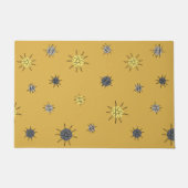 Atomic Age Starburst Planets Ochre Grey Deurmat (Voorkant)