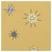 Atomic Age Starburst Planets Ochre Grey Stof (Close Up)